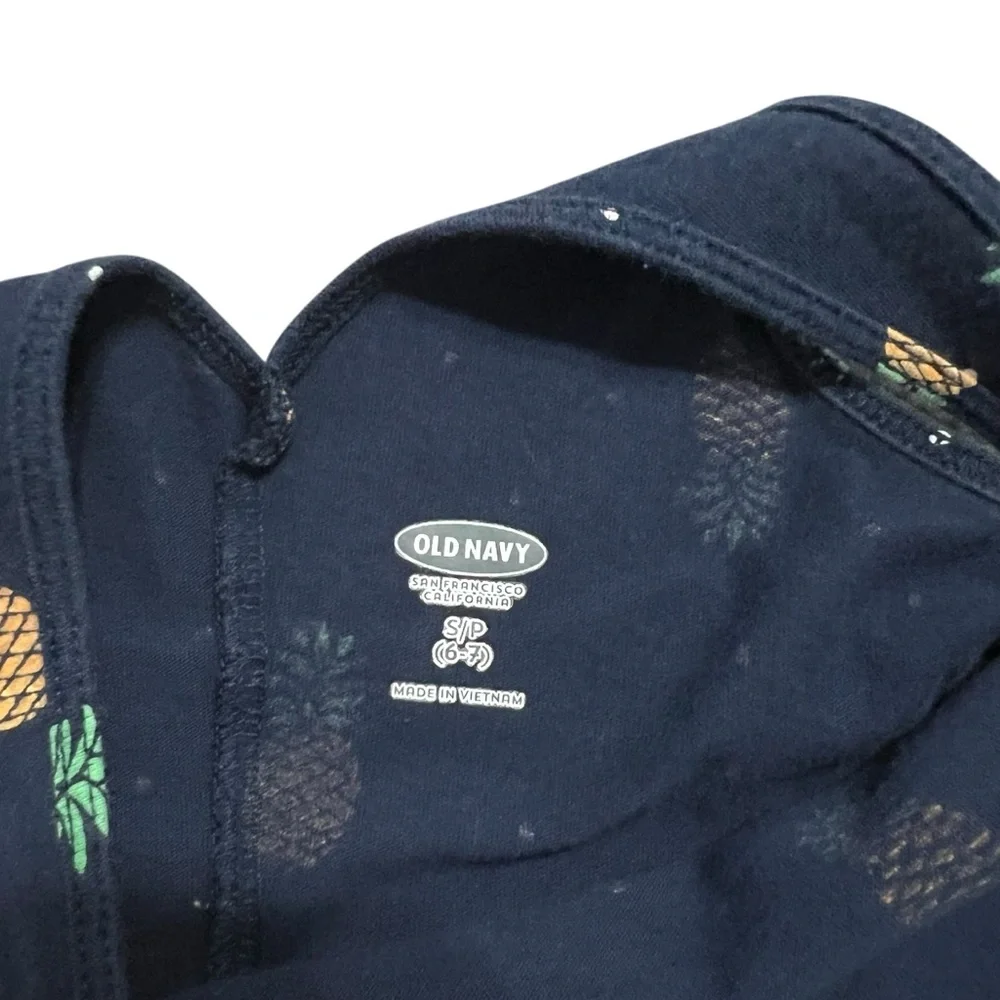 Old Navy S (6/7) Dark Blue Pineapple Tank Dress